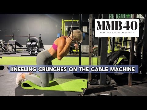 Cable machine kneeling crunches tutorial by Anneli Marinovich