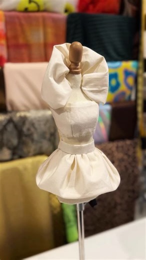 Max Alexander Fashion Designer on Instagram: "She may be tiny… but many of Max’s big ideas starts right here. 👗 🪡 This muslin prototype is his test run for a bubble skirt that will walk the runway in Paris Fashion Week. Small practice, big dreams. 💛 What do you hope the final runway version looks like?"