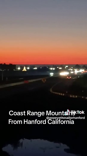 Stunning Coast Range Mountains Sunset in Hanford, CA