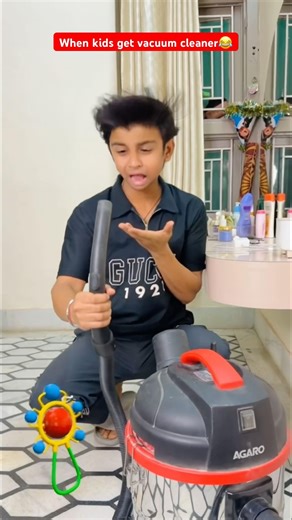 When kids get vaccum cleaner🤣 #comedy #funnyvideo #funny #youtubeshorts #youtubevideo