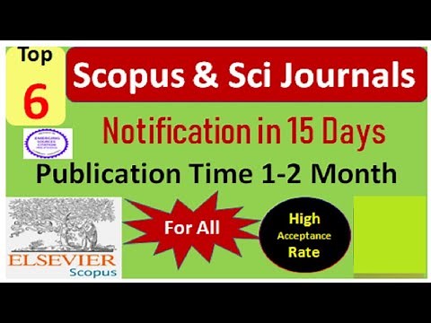 In 15 Days Scopus and Sci Elsevier Journals | Fast Publication and Notification