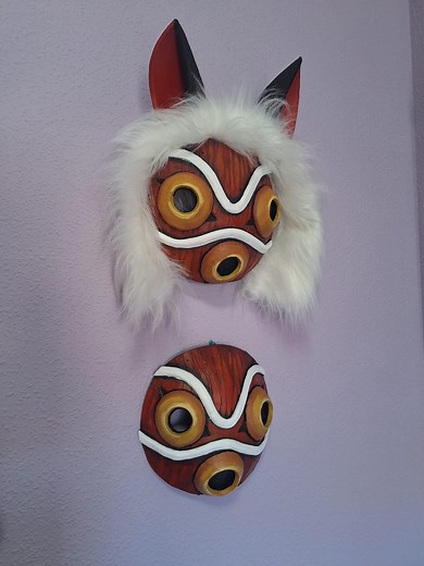Princess Mononoke, Fanart, Wolf Mask, Cosplay Accessory - Etsy