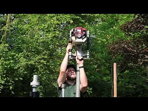 Installing a 3" Round Pipe With a Titan Post Driver