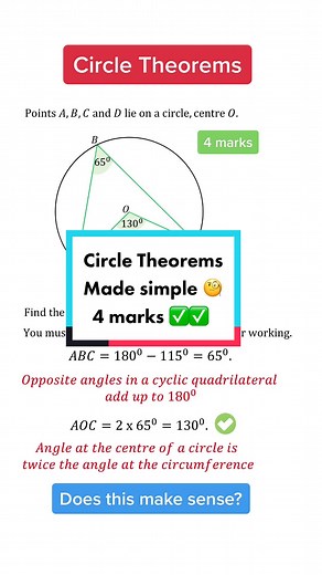 #maths #mathematics #circletheorems #gcsemaths