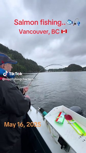 Let's go fishing!🐟 https://www.roysfishingcharters.ca/#vancouverfishing #salmonfishing #chinook #coho #pinksalmon #kingsalmon #fun #vancouversalmonfishing #letsgofishing #