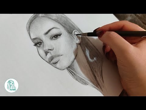ASMR Drawing on Paper • No Talking • Fast & Slow Drawing Sounds