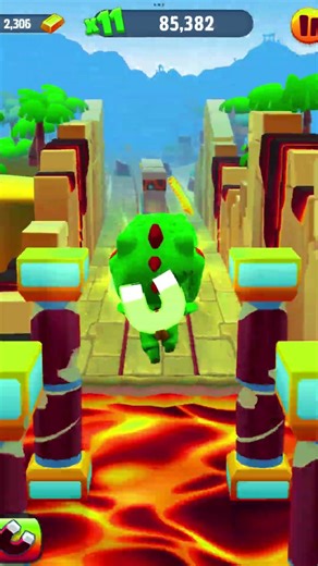 Talking Tom Gold Run Dino Chempo Tom Eacape All The Lava Zones &!Chases Raccoon With Speed #Shorts