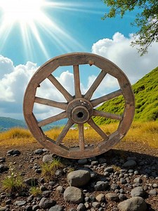Antique Carriage Wheel, Rustic Wagon Wheel, Cart Wheel, Vintage Wheel, Rustic Wall Decor - Etsy