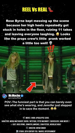 Rose Byrne Accidentally Ruined 11 Takes in X-Men: Apocalypse (2016) #behindthescenes #shorts