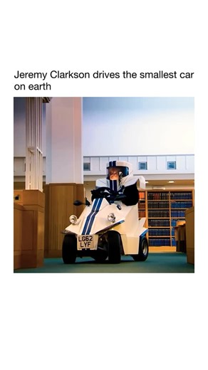 Factsdailyy on Instagram: "It’s so tiny 😅 In 2013, Jeremy Clarkson introduced the P45 on Top Gear, presenting it as a rival to the Peel P50 and calling it the smallest roadworthy car ever attempted. The idea was playful but ambitious. He wanted a vehicle so tiny that it could slip through traffic, fit anywhere, and turn every trip into a statement about extreme practicality. The P45 used a quadbike base with a 100 cc engine, included a small battery powered version to show an alternate approach