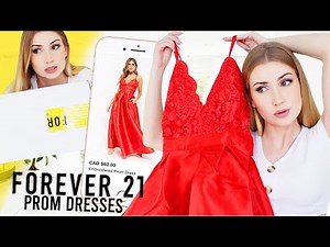 TRYING ON FOREVER 21 PROM DRESSES... Finally !!
