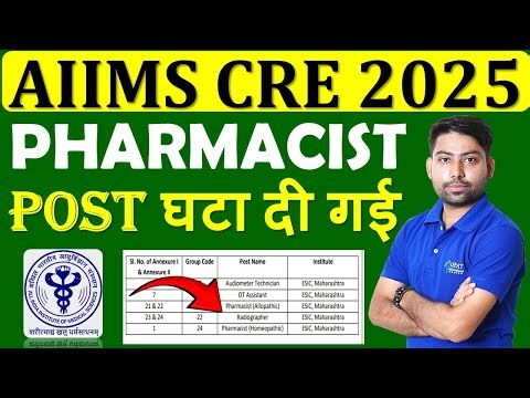 AIIMS CRE 2025 POST REDUCED😡AIIMS PHARMACIST POST | AIIMS CRE RESULT 2025 #aiimscreresult #gdcclass