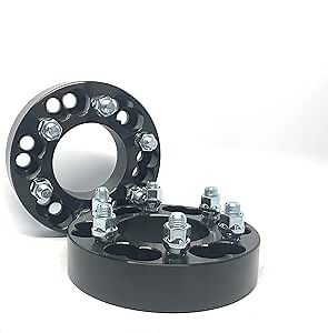 Customadeonly 1.5 Inch (38mm) Black Wheel Adapters 6x139.7 to 6x127 or 6x135 to 6x127 (Hub to Wheel) Compatible for Ford F150 to Put on 6x5 (127mm) Wheels (2pc 87.1mm M14x1.5) 6 Lug Adapter