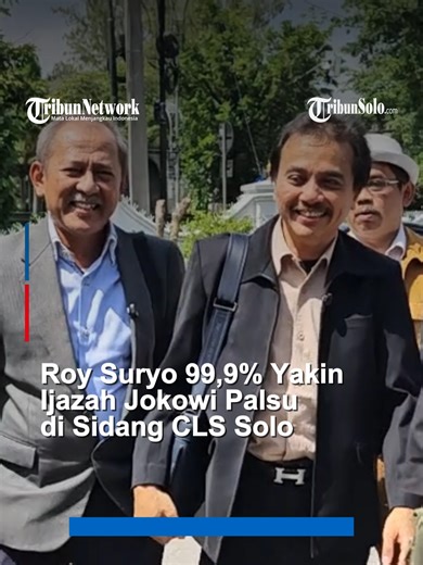 Roy Suryo 99,9% Yakin Ijazah Jokowi Palsu di Sidang CLS Solo TRIBUNSOLO.COM, SOLO - Sidang kasus Citizen Lawsuit (CLS) mengenai dugaan ijazah palsu mantan Presiden Joko Widodo kembali digelar di Pengadilan Negeri (PN) Surakarta pada Rabu (18/2/2026). Sidang ini kembali memicu perdebatan soal keaslian ijazah Jokowi, dengan hadirnya saksi ahli Roy Suryo yang memberikan analisis telematika terhadap dokumen tersebut. Berikut adalah lima fakta penting dari persidangan yang memanas ini berdasarkan rep