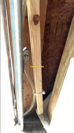 Pee Pee Tube. Garage urinal. Works better with door down!