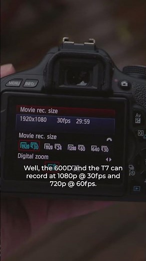 Can They Do 1080p Video? Canon 600D (T3i) vs 2000D (T7)