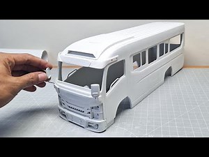Making Isuzu Elf Microbus from PVC material | DIY RC Car part 1