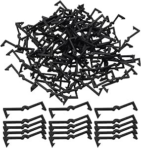 100PCS Pegboard Clips Pegboard Hook Locks Black Plastic Peg Board Locks Peg Board Organizer Accessories for 1/4" and 1/8" Pegboards DD018