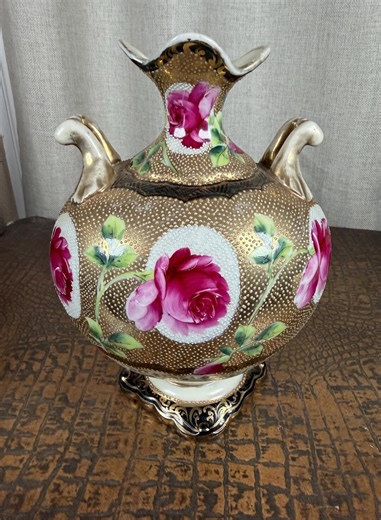 Antique Nippon Moriage Porcelain Vase - Etsy