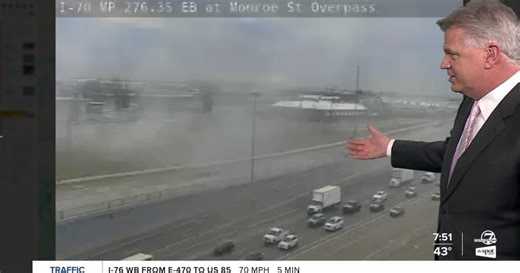 Waste Management recycling yard fire smoke spills over I-70, Colorado Blvd.
