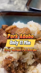PORK ADOBO Only 11 minutes in the Instant Pot, Instant Pot Hack for a simple homemade meal. @instantpotofficial Recipe: Sauce- 1.5 Cups of @alohashoyuhi 1.5 Cups Apple cider vinegar Diced garlic Ts- peppercorn 3- bay leaf 3lbs cubed pork (I used pork butt cubed into 1.5 inch pieces) Add everything to instant pot and set to meat and stew for 11 min, natural pressure release. Serve over hot rice, enjoy. Follow me @onfirehawaii for more easy recipes. #hawaiibestkitchen @eathawaii @hawaiicreators @m
