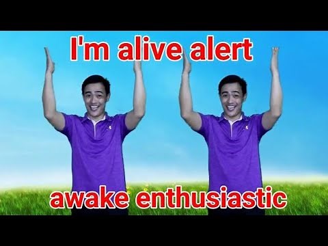 I'm Alive Alert Awake Enthusiastic- Action song || Sunday School Song