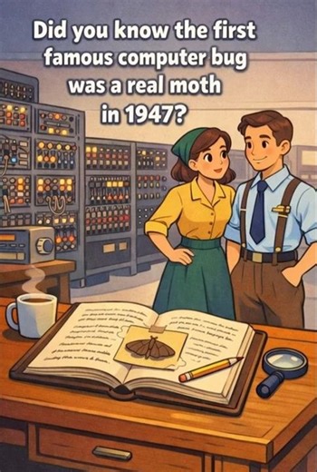 🦋 The First Computer Bug Was Literally a Moth! #Shorts