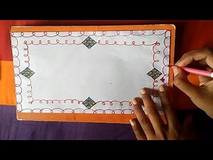 Front page beautiful 🤩 💗🎉border design for school project #schoolprojectdesign #drawing #art