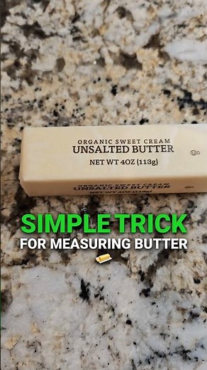 Did You Know about this Obvious Way to Measure Tablespoons of Butter? 🧐