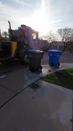 city of phoenix rapid rail garbage truck on trash services