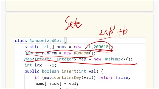 leetcode-数据结构篇 380题 O(1)时间插入、删除和获取随机元素