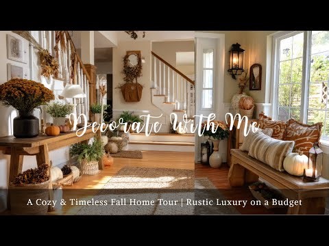 Decorate With Me : A Cozy & Timeless Fall Home Tour | Rustic Luxury on a Budget