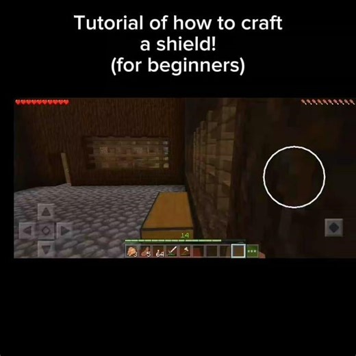 Tutorial of how to craft a shield! (for beginners) #minecraft