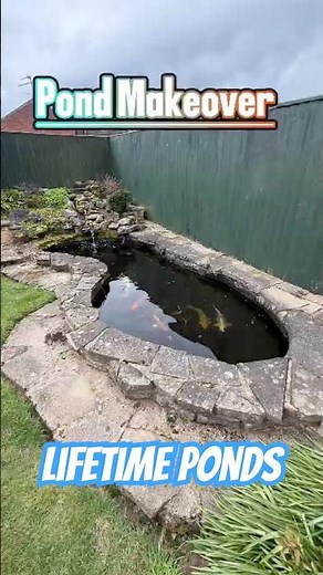 This pond liner was completely failing… so we ripped it out and started again 🔥