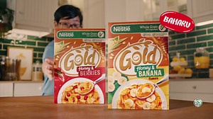 Terokai rasa baharu bersama Nestlé GOLD Cornflakes. Bijirin penuh dengan buah-buahan sebenar dan kelazatan madu, menambah selera ditemani kerangupan yang tiada bandingan. | Nestle Breakfast Cereals Malaysia