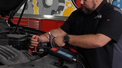 8.9K views · 14 reactions | A weak battery can mimic other system faults. This video shows how to properly test and replace a vehicle battery with the right tools and technique: bit.ly/4dmuKFW #GarageGurus #TechTraining #BatteryTesting #AutoTech #VoTech | Garage Gurus | Facebook