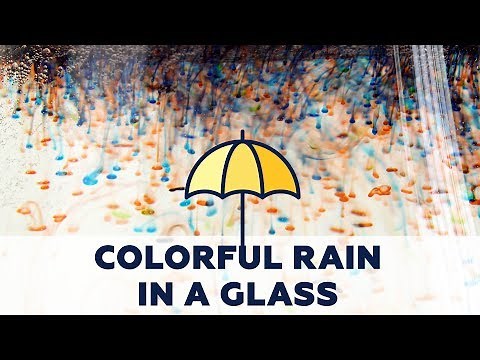 Colorful rain in a glass