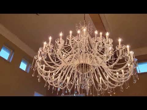 Biggest chandelier we've ever cleaned