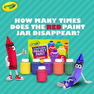 85 reactions · 60 shares | Play & Win Colorful Prizes   Step 1: Tell us how many times the Red paint jar disappear in the comments below  Step 2: Follow our Facebook page @crayolaMalaysia and our Instagram @crayola_malaysia  Step 3: 15 winners will get a colorful prize Share the joy, spread the word! And stay creative  #CrayolaMY #Holiday #Gift #Game #Kids | Crayola | Facebook