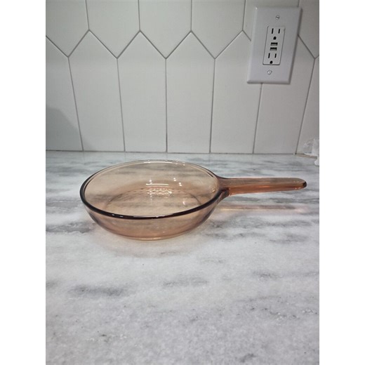 Corning Ware Vision Amber Glass 7" Fry Pan, Waffle Bottom Skillet, France, Replacement Kitchenware - Etsy