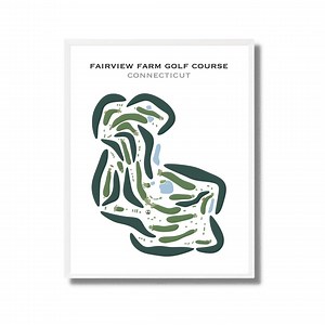 Fairview Farm Golf Course, CT | Golf Course Map, Golf Map, Golfer Gift For Him, Scorecard Layout, Golfer Boyfriend Gift, Art Print Decor