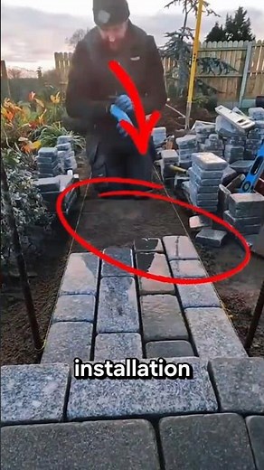 Satisfying Garden Walkway Transformation | Granite Paver Installation Step by Step