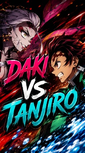 Daki vs Tanjiro 🔥⚔️Two powerful fighters. One intense battle! 😈🔥#DemonSlayer #Daki #Tanjiro #Anime
