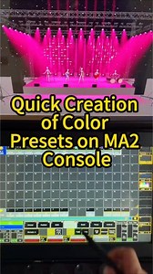 Fundamentals of MA2 Console, Quickly Create Color Presets #MA2Lighting #LightingProgramming | Fei Hu