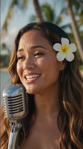 Hawaii girl singing reggae music relaxing Chill vibes, very wonderful day with reggae music