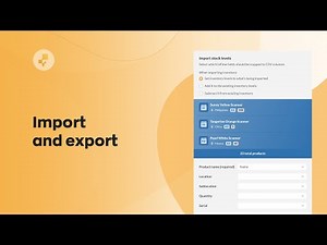 How to Import and Export in inFlow