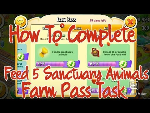 Hay Day Feed 5 Sanctuary Animals | How To Play Feed 5 Sanctuary Animals Task In Hay Day | Farm Pass