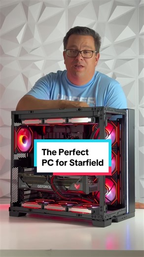 This Black and Red Gaming PC is ready for Starfield with the 7800x3D and RTX 4090! #pcgaming #gamingpc #prebuiltpc #starfield