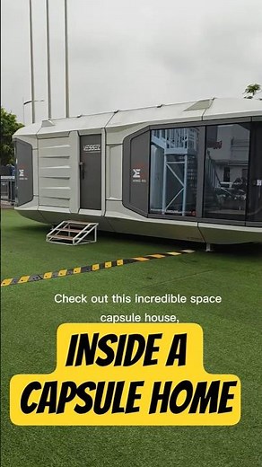 Tour of a Luxury Futuristic Space Capsule House! 🚀🏠 #tinyhouse #containerhome