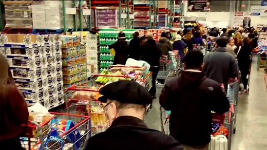 Coronavirus concerns: Americans flock to grocery stores to stock up on supplies